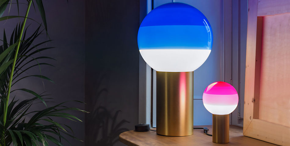 Color & Design | Colorful Lamp Colored Light Blue Pink Yellow - Lightology