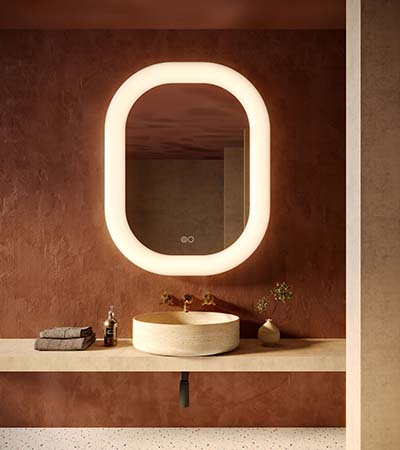 Float Color-Select Vanity Mirror By Kuzco Lighting
