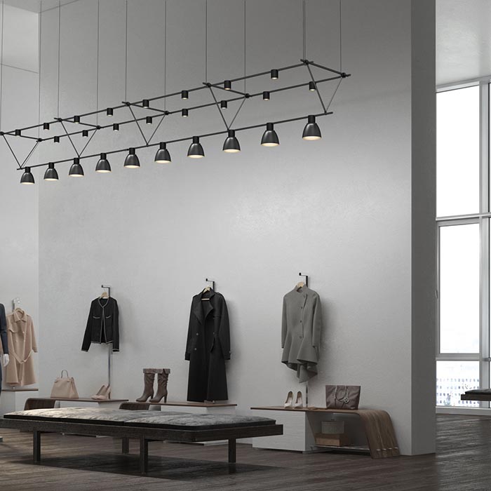 Suspenders Truss Pendant w/ Direct Mount Cylinders by SONNEMAN - A Way of Light