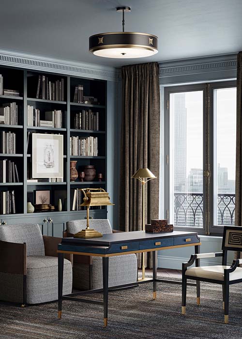 Huntsman Semi Flush Ceiling Light by Currey and Company