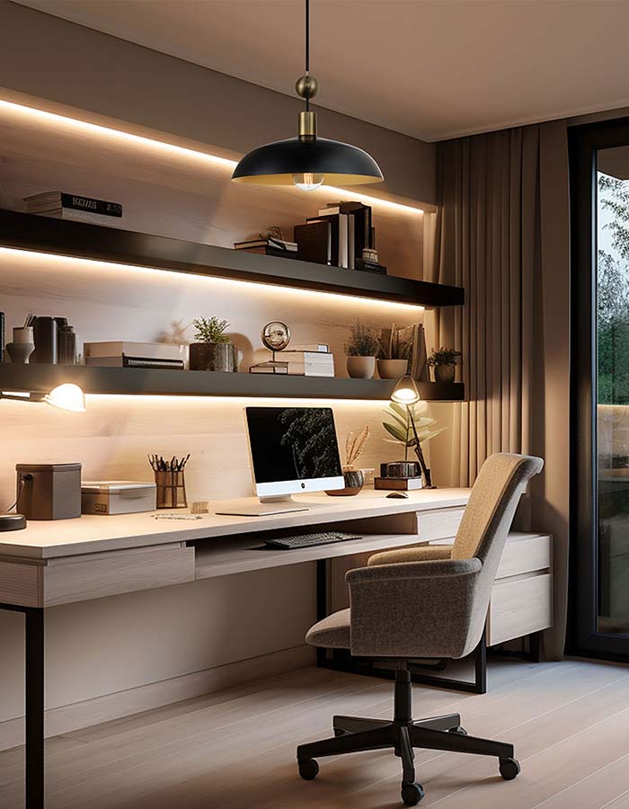 Undercabinet Lighting for the home office