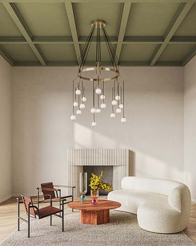 Drape Skirt Round Chandelier by SkLO
