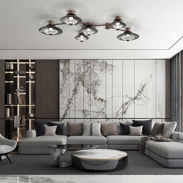 Cirrus Hub & Spoke Linear Ceiling / Wall Sconce by Hammerton Studio