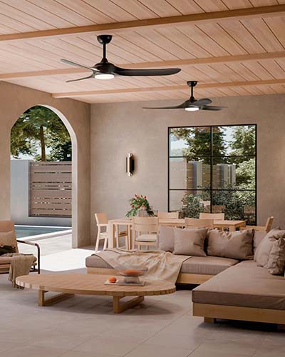 Mylo Outdoor Weather Plus Color-Select Ceiling Fan by Kichler