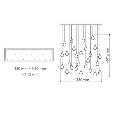 26 Pendant Rectangular